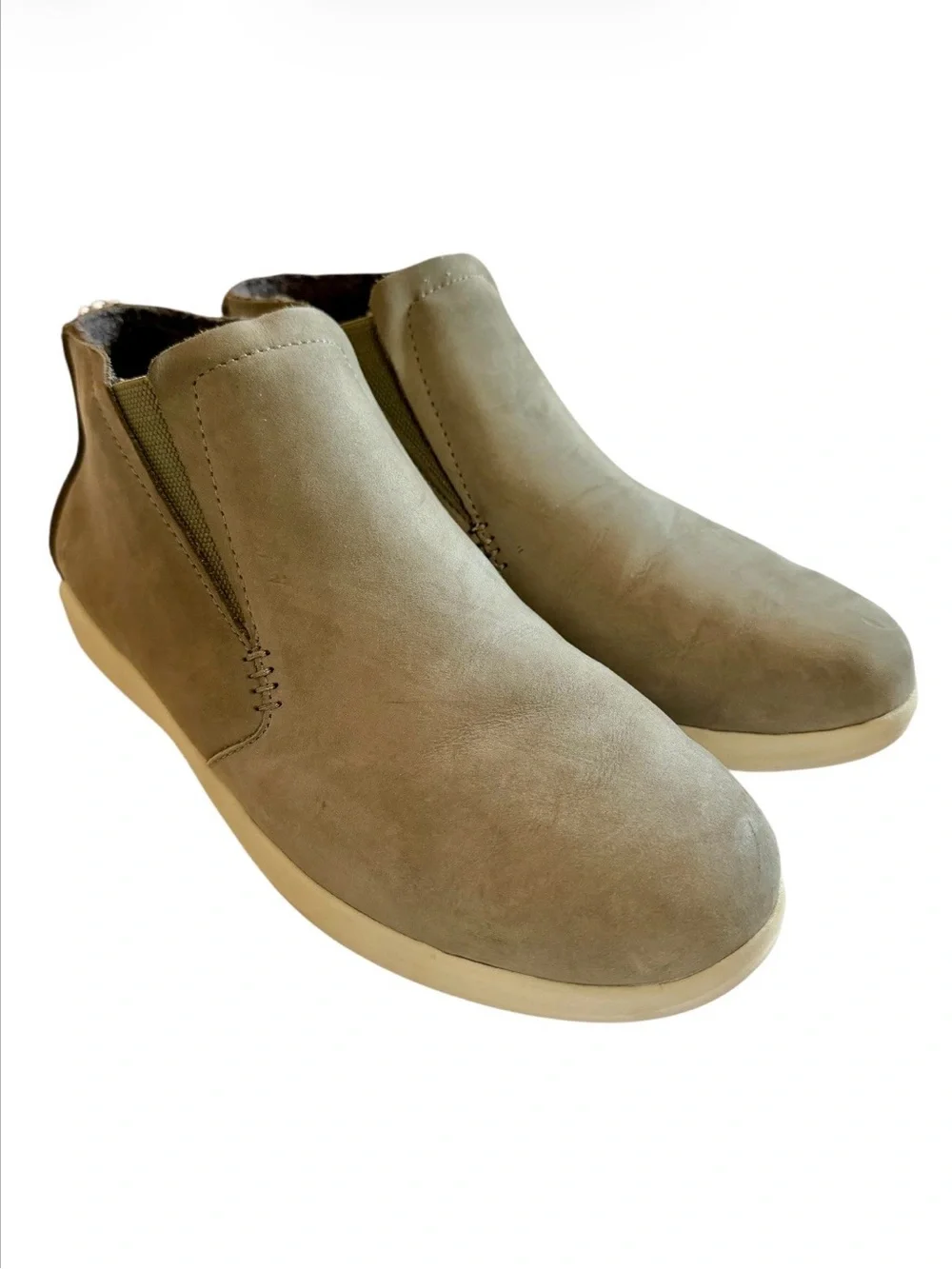 Olukai Hawai'iloa Manu Hope Grey Leather Ankle Boots Shoes Women’s Size 10